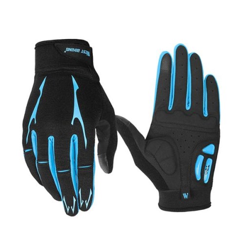 Rukavice dugi prsti West Biking Touchscreen crno-plave