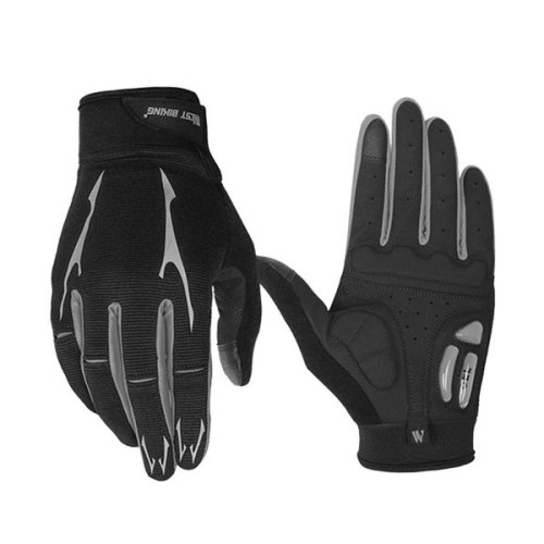 Rukavice dugi prsti West Biking Touchscreen crno-sive
